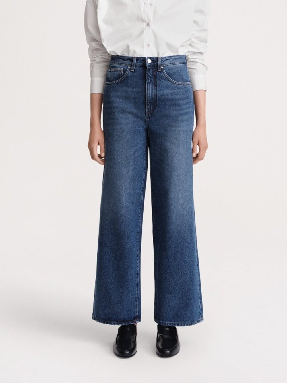 Toteme Flare Fit Denim High Waist Jeans 211-230-740 Made in Italy Size 24